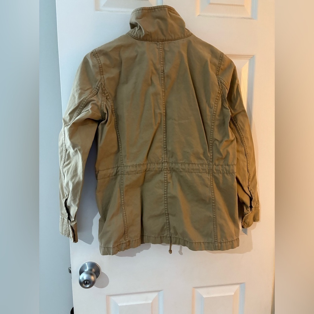 Madewell women’s utility passage jacket size small tan zipper front - Picture 3 of 11